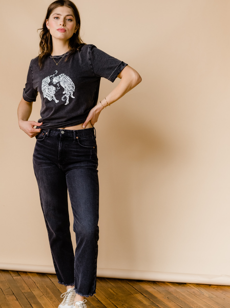 Buy Women High Rise Waisted Straight Leg Blue Jeans - Global Republic