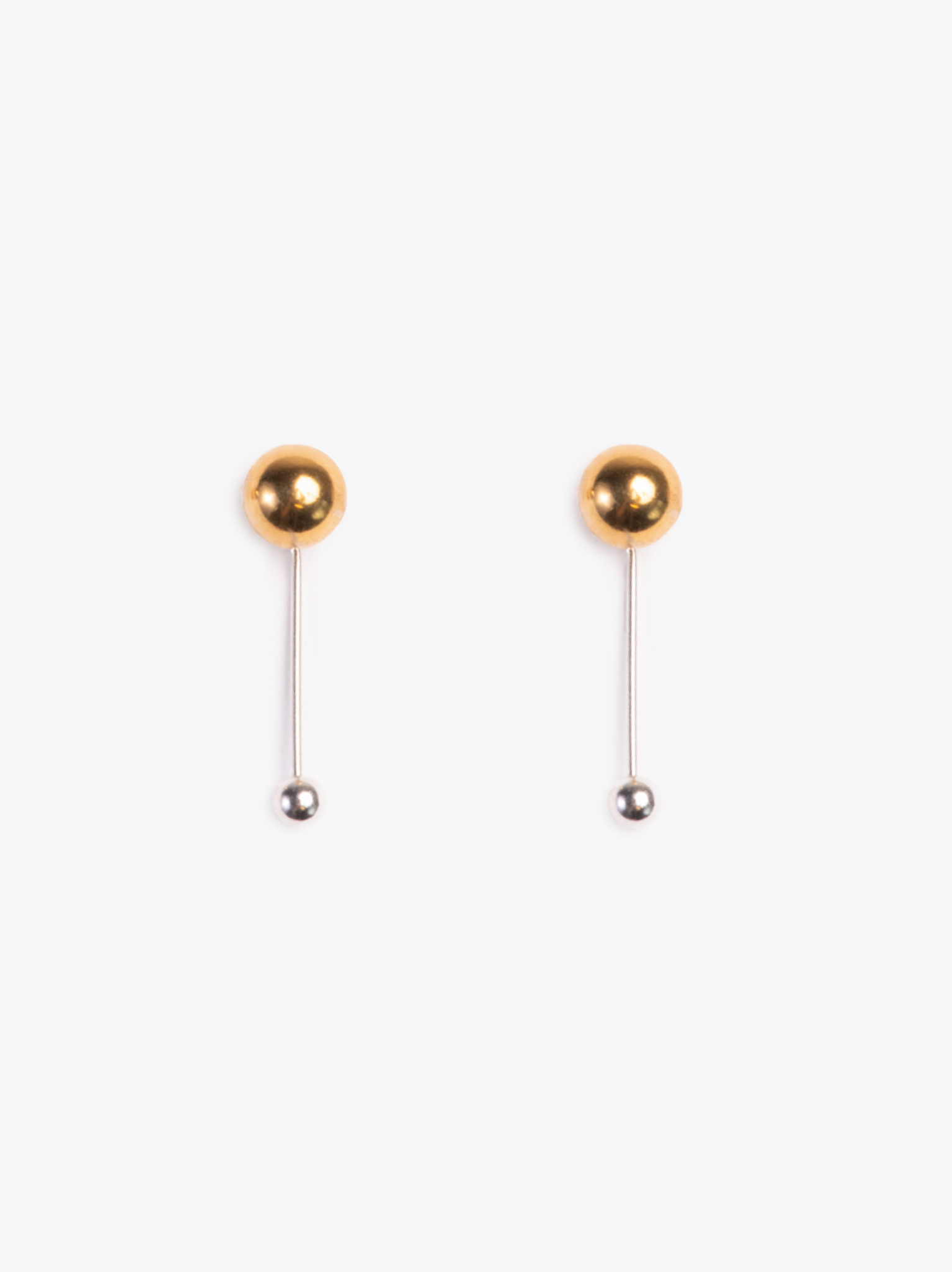 Two-Tone Sphere Drop Earrings