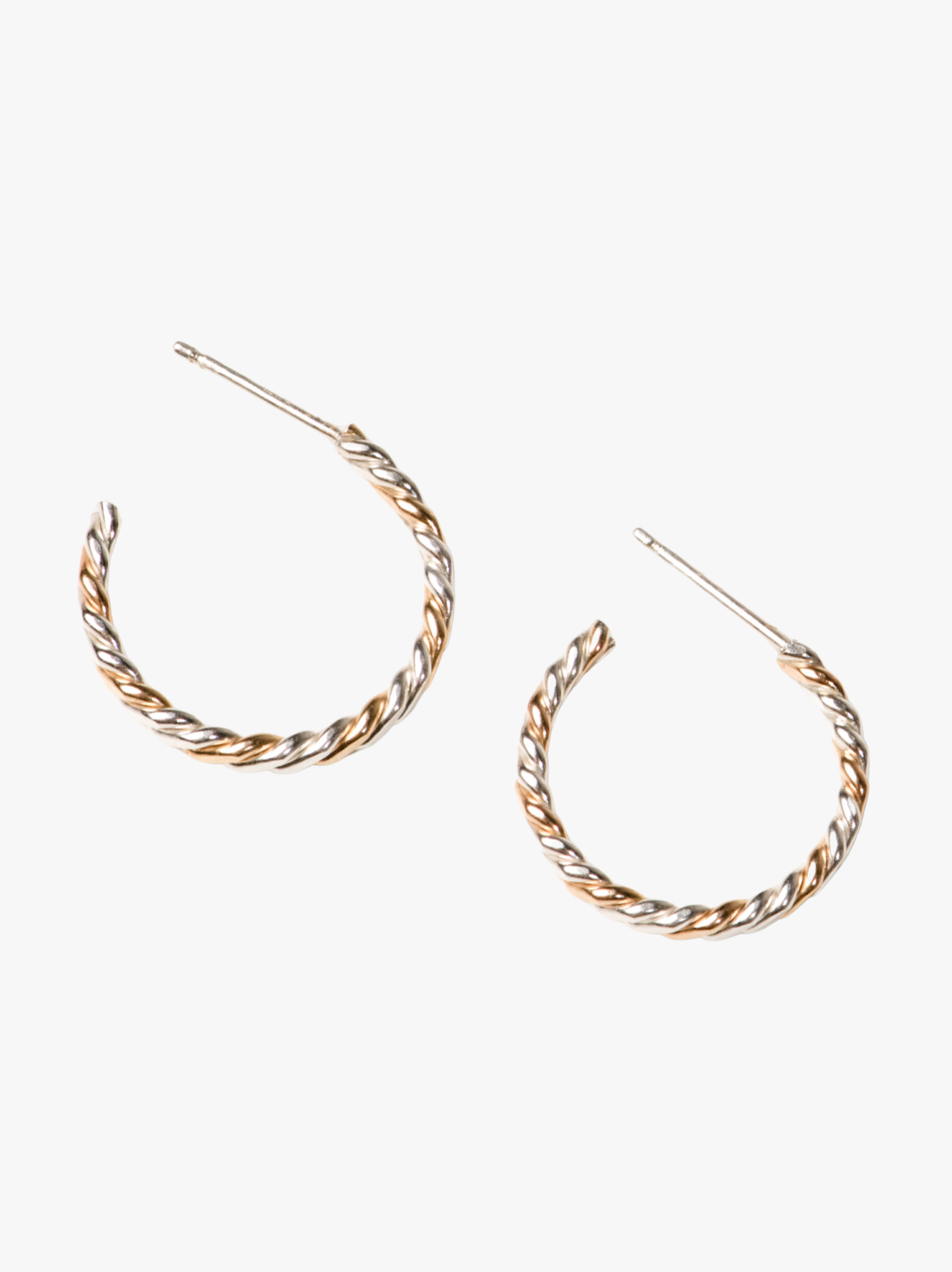 Two-Tone Twist Hoops