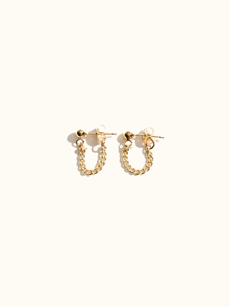 CURB CHAINED TOGETHER EARRINGS